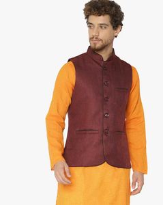 Men Regular Fit Nehru Jacket