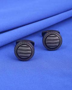 Shein Men Greek Key Pattern Striped Slip on Cufflinks