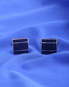 Shein Men Rectangular Block Detail Slip on Cufflinks