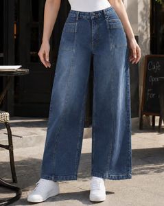 Shein Women Ankle Length Panelled Mid Wash Jeans - Dark Blue