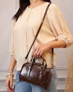 Shein Women Single Zip Buckle Detail Sling Bag With Pocket
