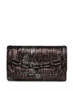 Women BVESPERA Reptilian Pattern Clutch with Adjustable Strap