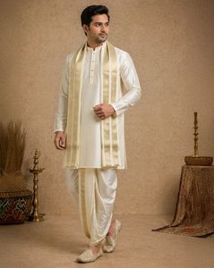 Men Silk Kurta Dhoti Set
