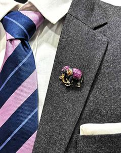 Brass Elephant Brooch