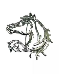 Men Horse Riding Metal Lapel Pin