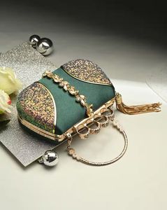 Women Handicraft Beautiful Bling Box Clutch Bag