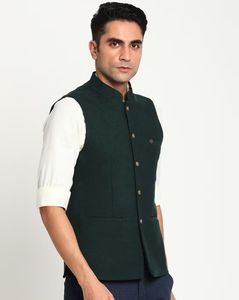 Men Slim Fit Nehru Jacket