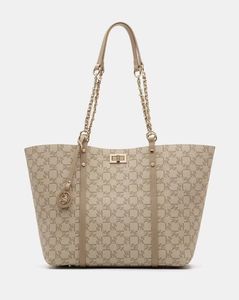 Kylie Tote Handbag with Monogram Print