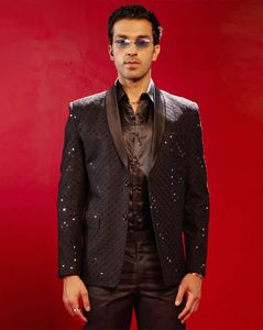 Men Slim Fit Embellished Blazer