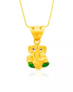 Men Yellow Gold Ganadhipa Pendant
