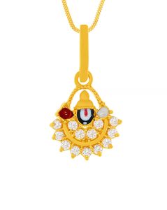 Women Yellow Gold Balaji Diven Pendant
