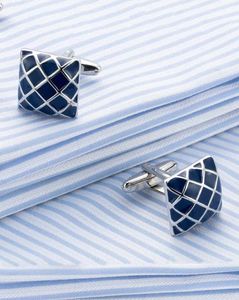 Set of 2 Checked Cufflinks
